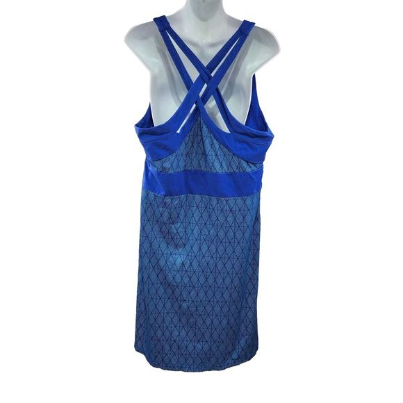 CABELAS Women's Sundress Hiking Outdoor Athletic DRESS XL BLUE Print UPF 30 - Picture 2 of 8
